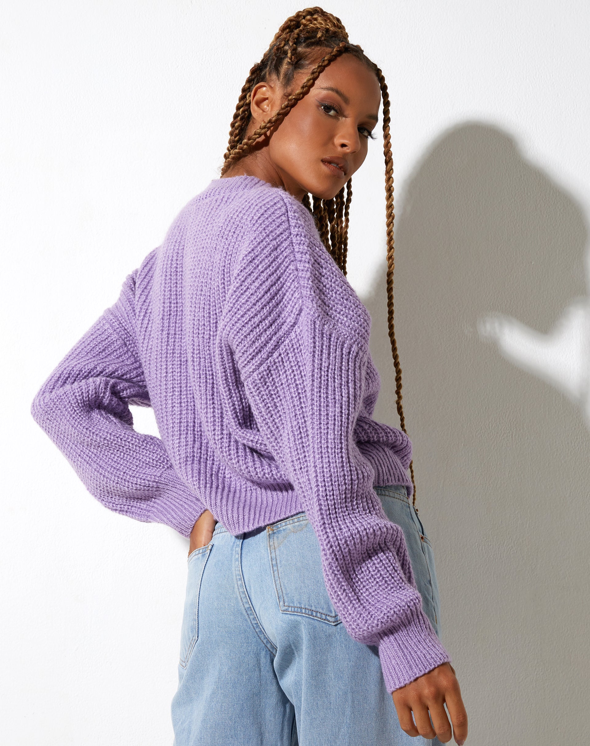 Abbildung von Faya Cardigan in Knit Purple