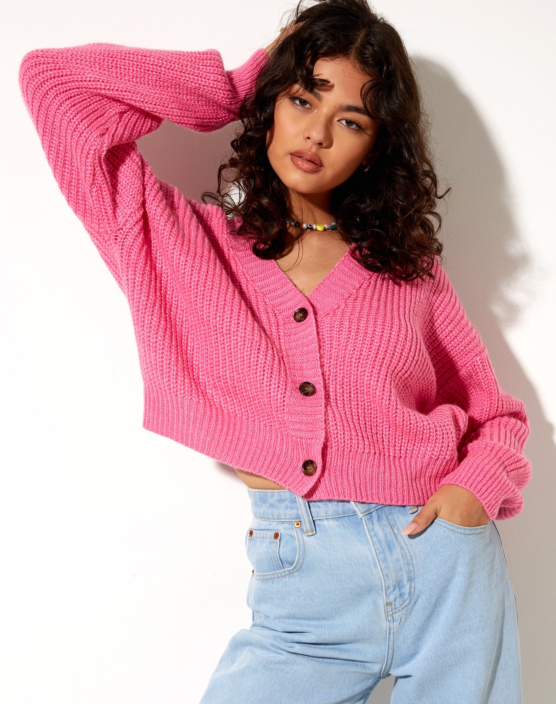 Bild von Faya Strickjacke in Bubblegum Pink