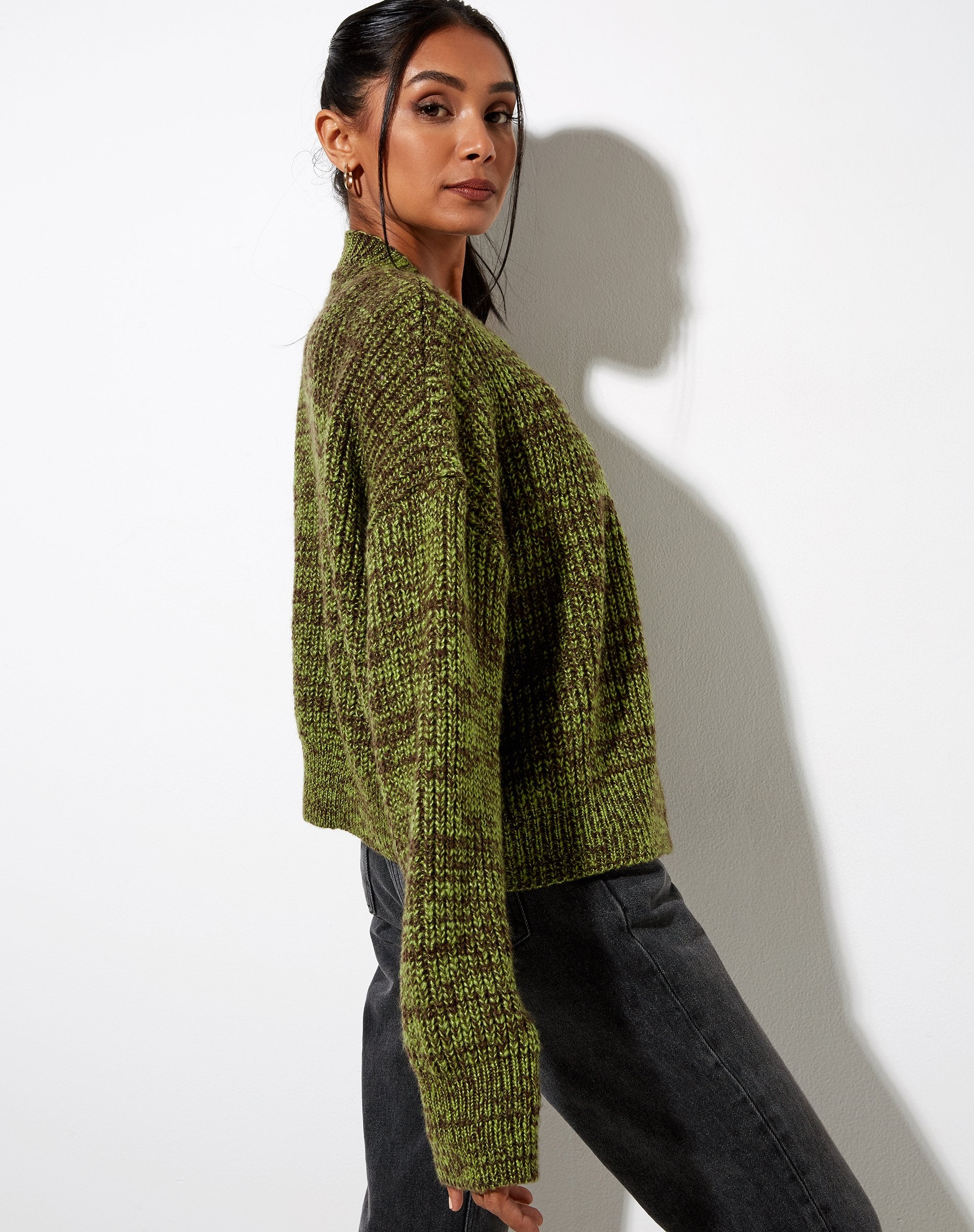 Image of Fia Strickjacke in Schwarz und Grün