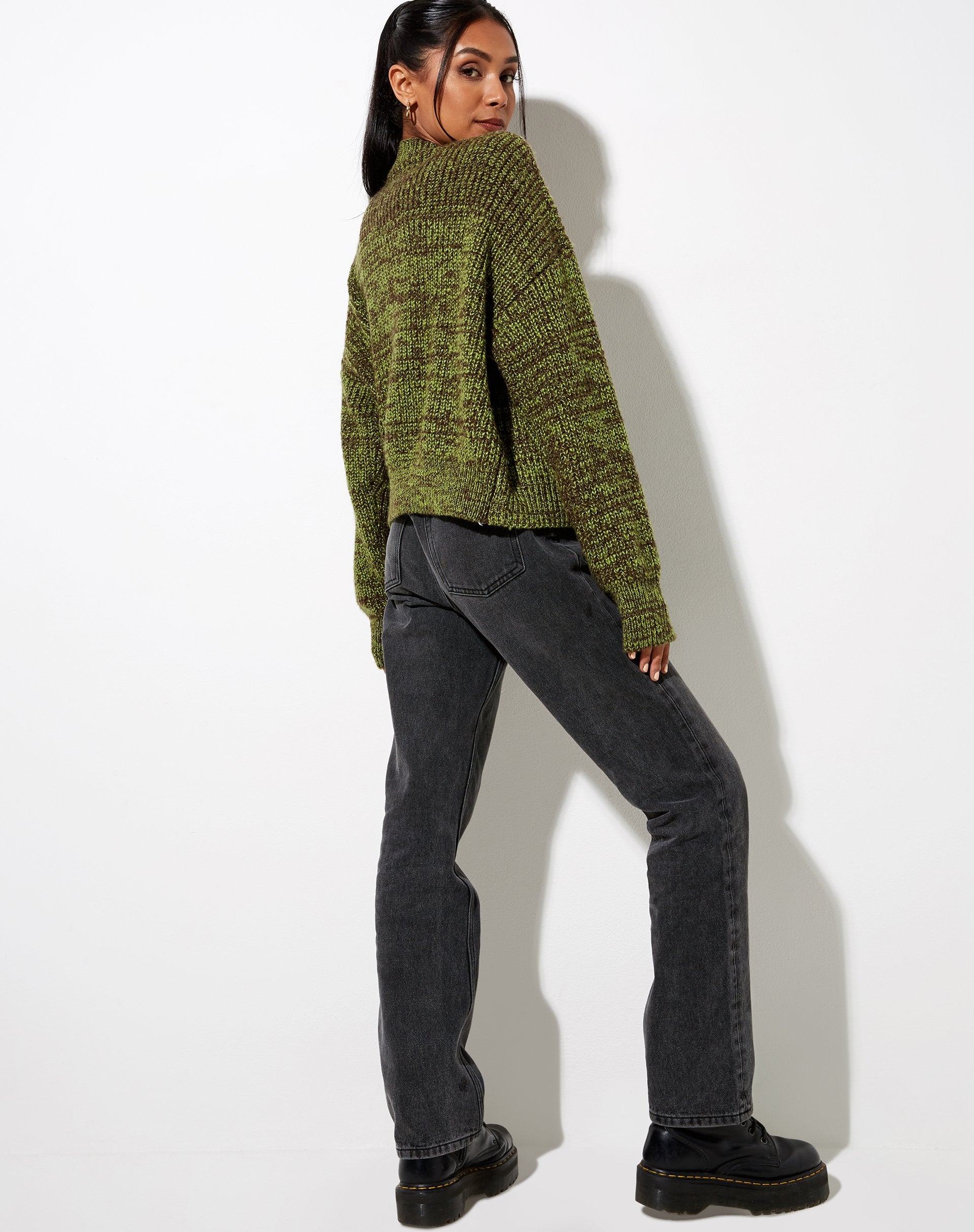 Image of Fia Strickjacke in Schwarz und Grün