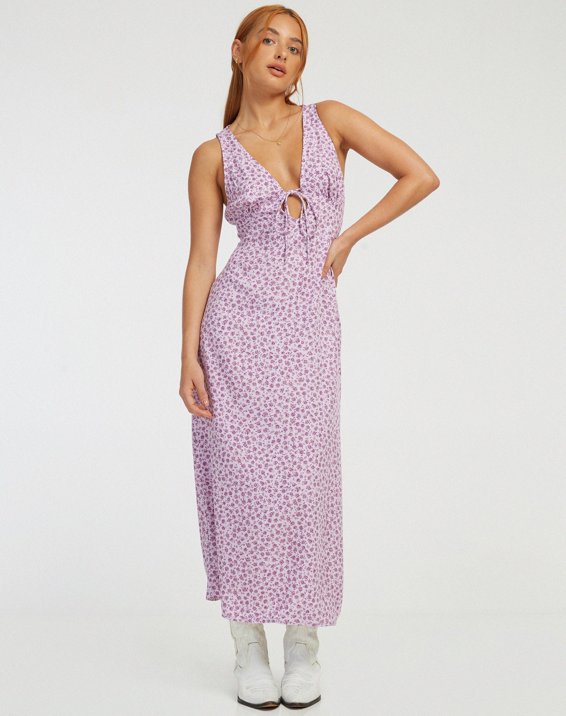 Abbildung von Fiaso Midikleid in Ditsy Rose Lilac