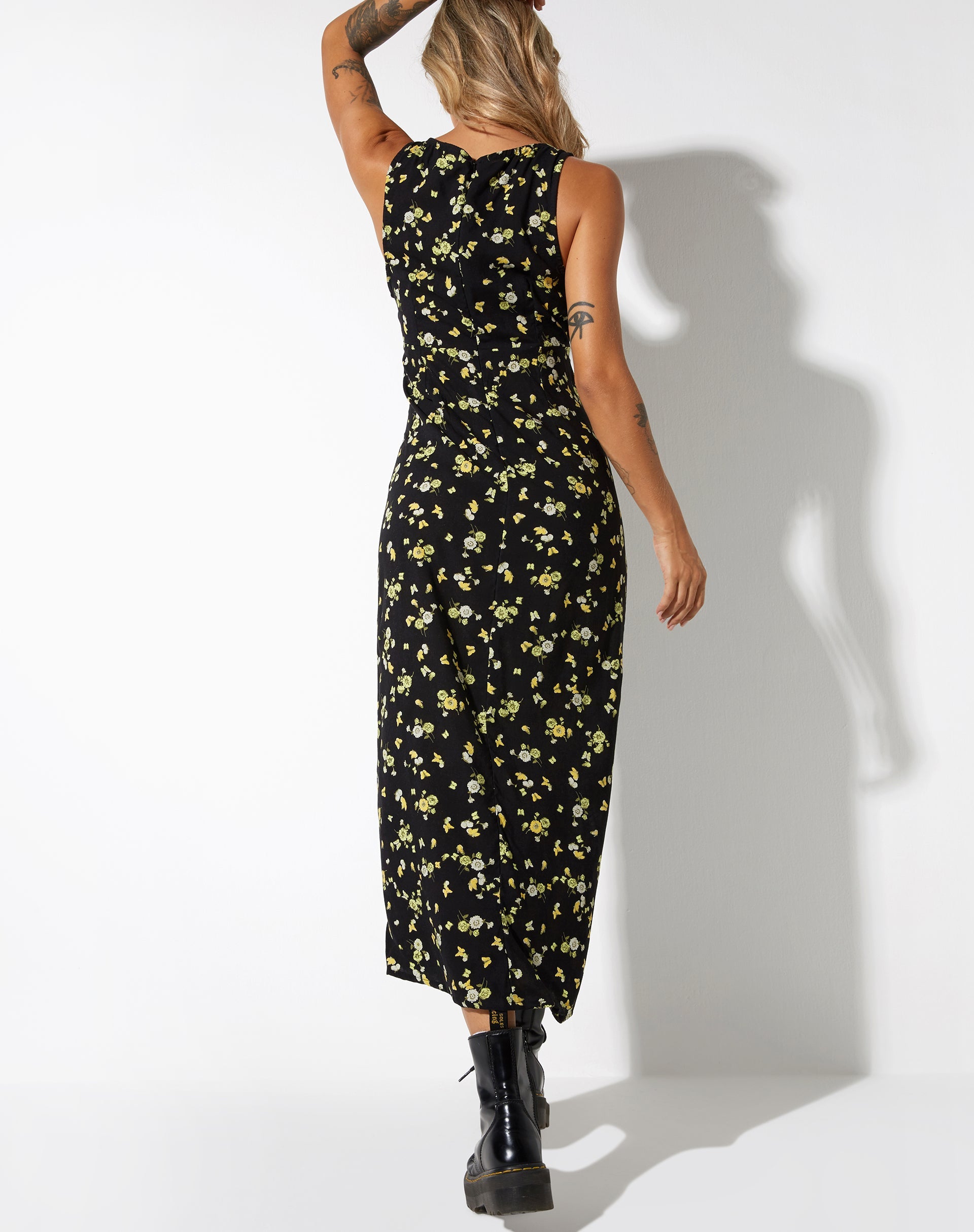 Bild von Fiaso Midikleid in Lemon und Lime Black