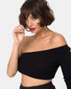Image of Fiax Top in Rippe Schwarz