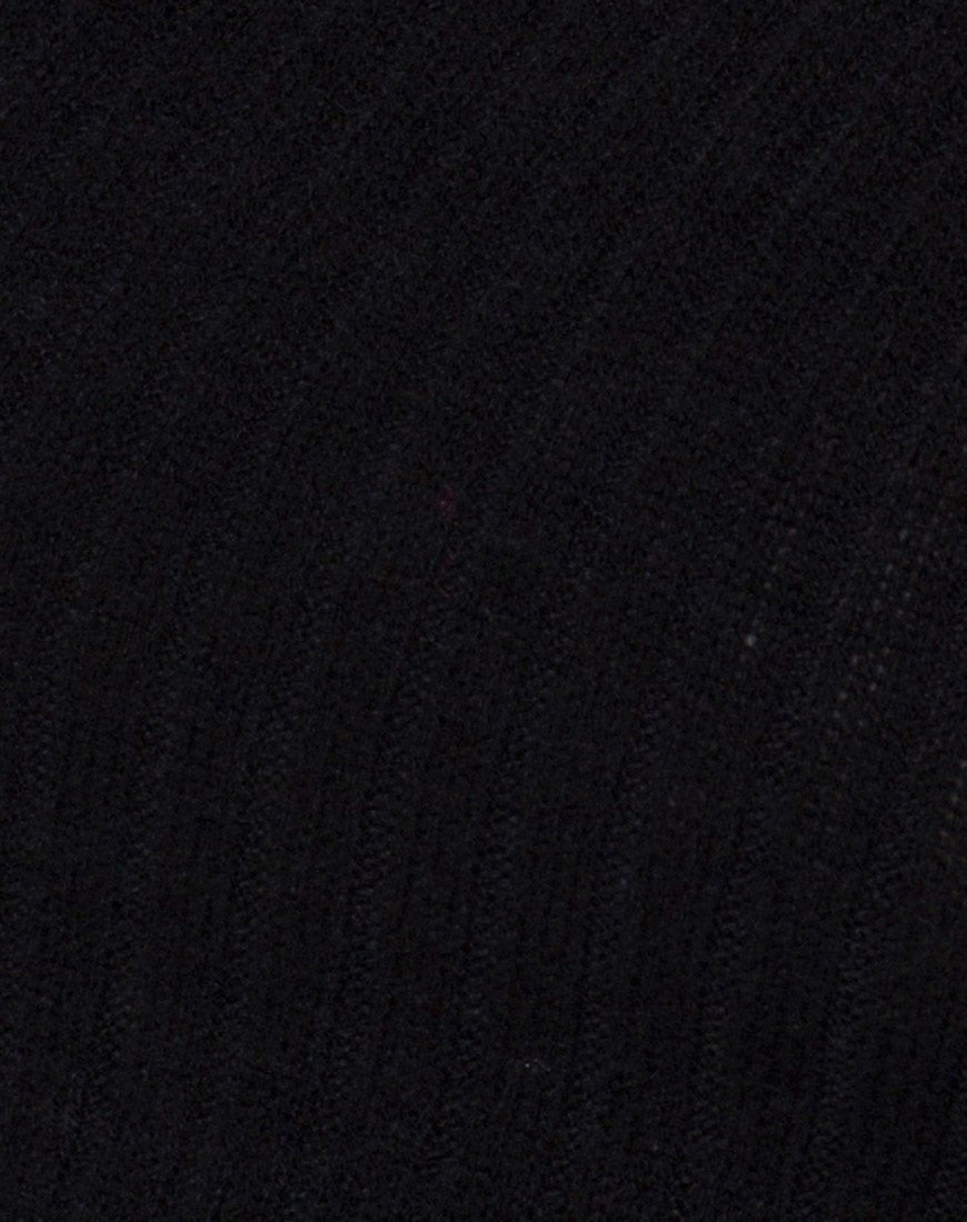 Image of Fiax Top in Rippe Schwarz