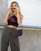 Bild von April Crop Top in Black Dragon Red