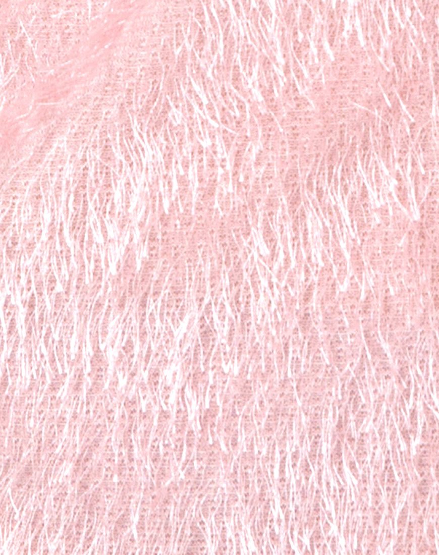 Image of Finn Kleid aus Plüsch mit Fransen Sugar Pink
