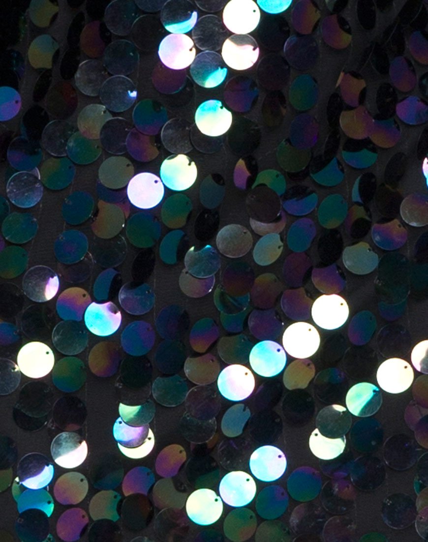 Image of Finn Slip Dress in Schwarz Opal Pailletten