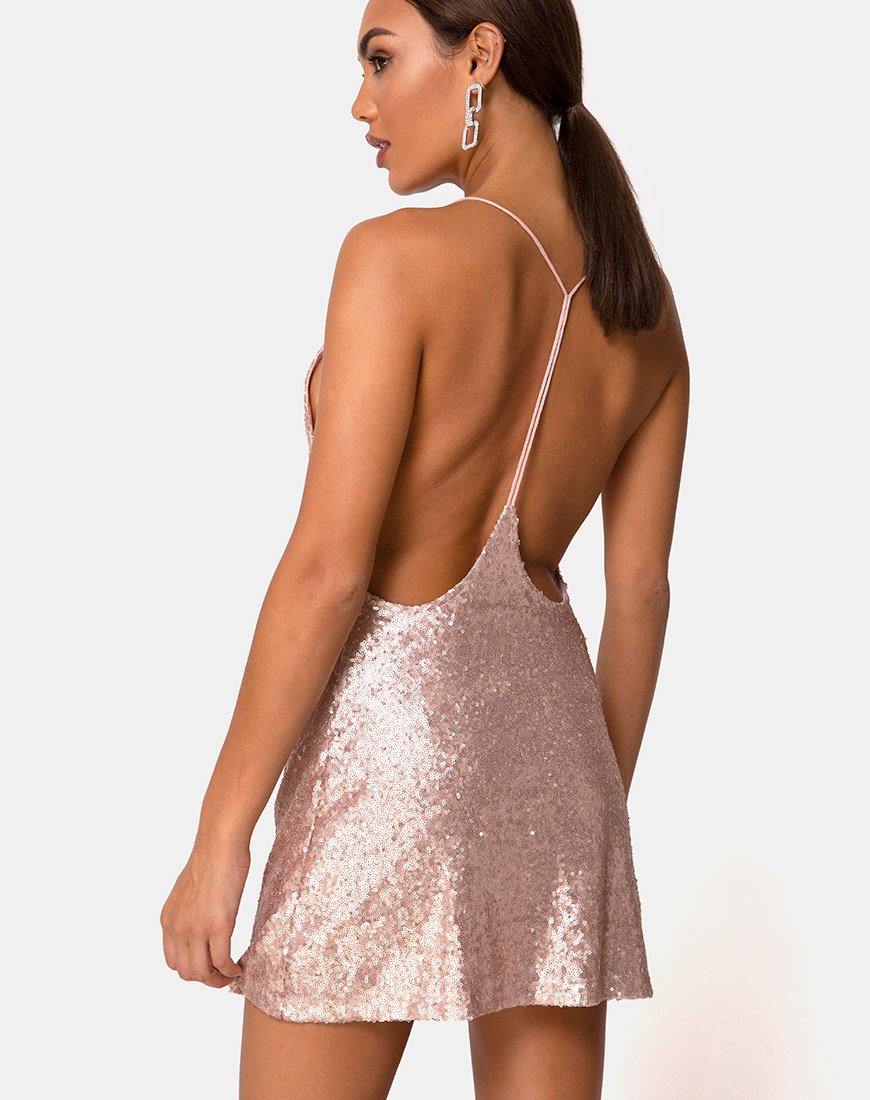 Ringo Finn Kleid aus rosa Pailletten