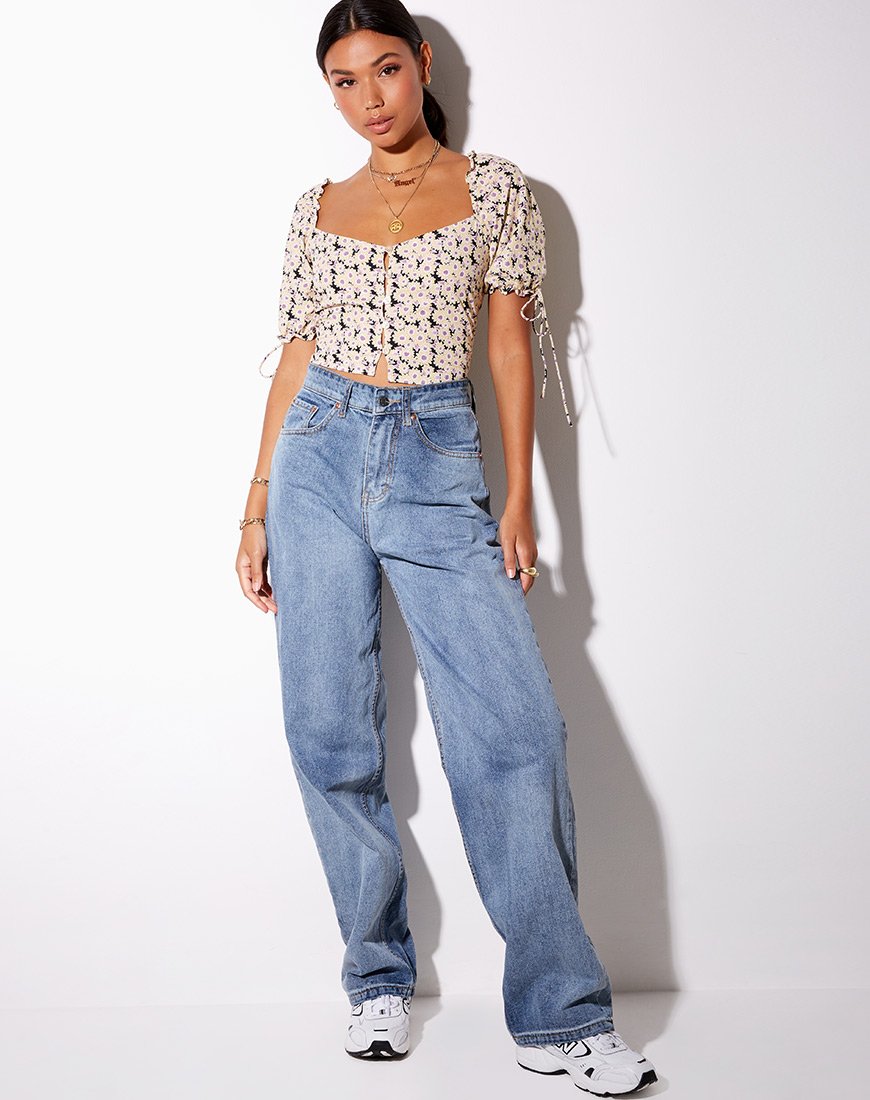 Bild von Flaba Crop Top in Daisy Day Cream