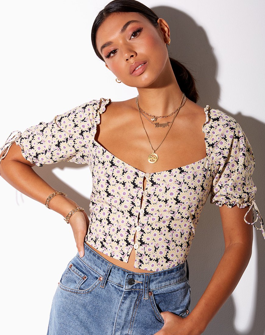 Bild von Flaba Crop Top in Daisy Day Cream