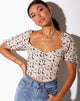 Bild von Flaba Crop Top in Daisy Day Cream