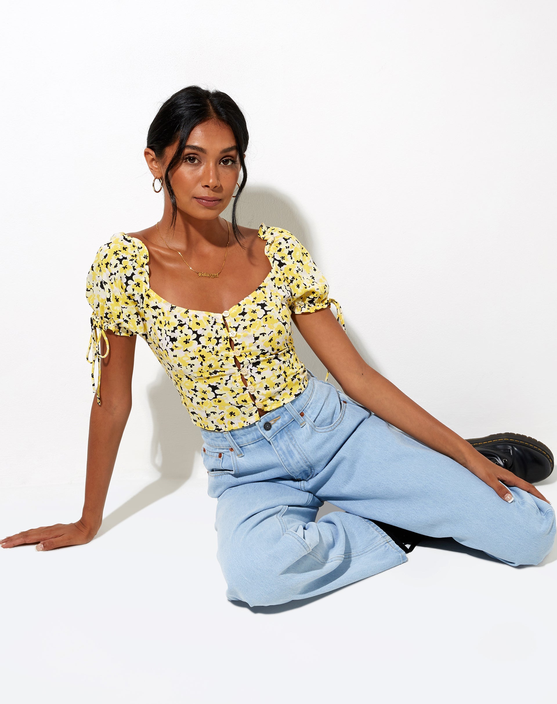 Bild von Flaba Crop Top in Sunflower Pop Gelb