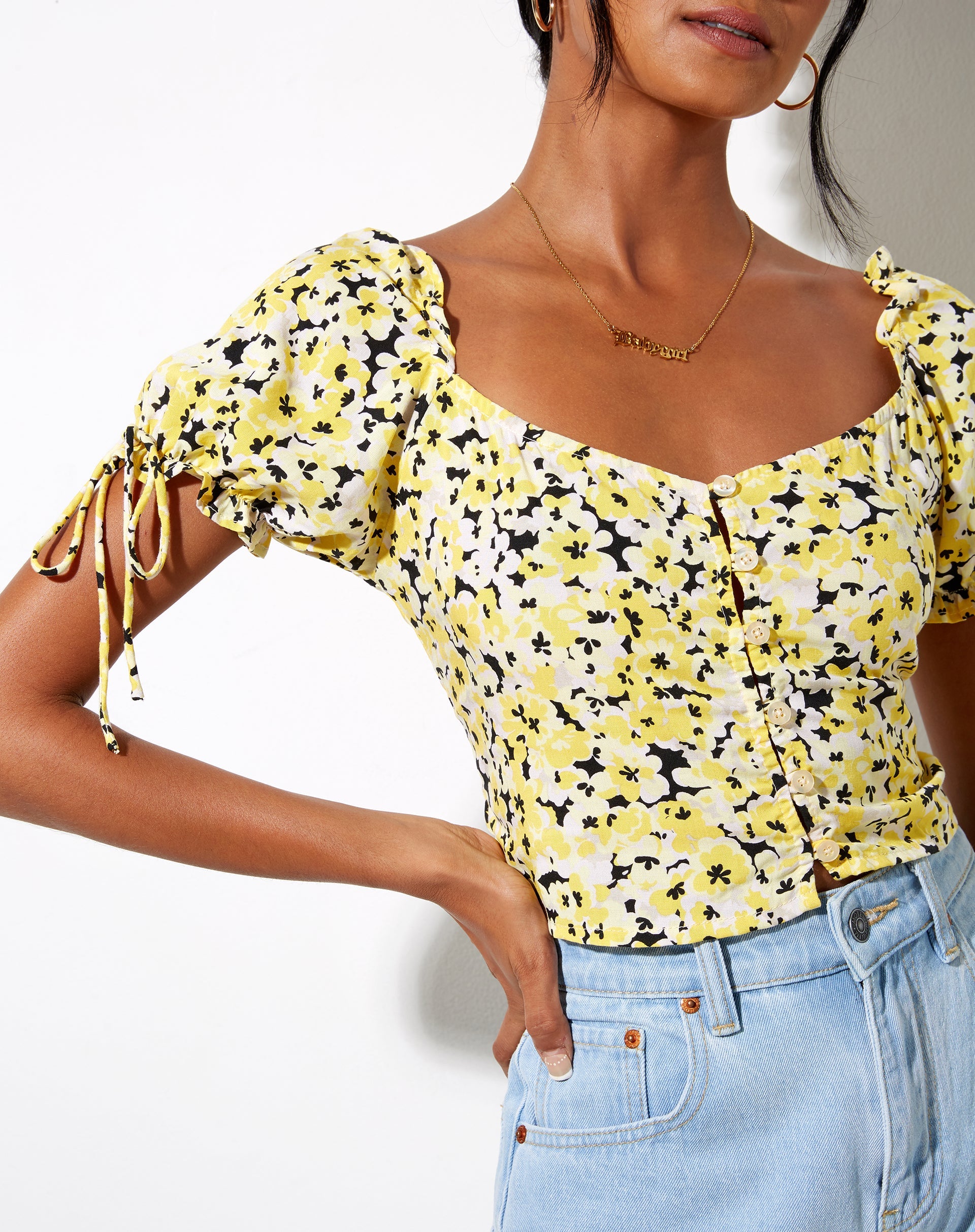 Bild von Flaba Crop Top in Sunflower Pop Gelb