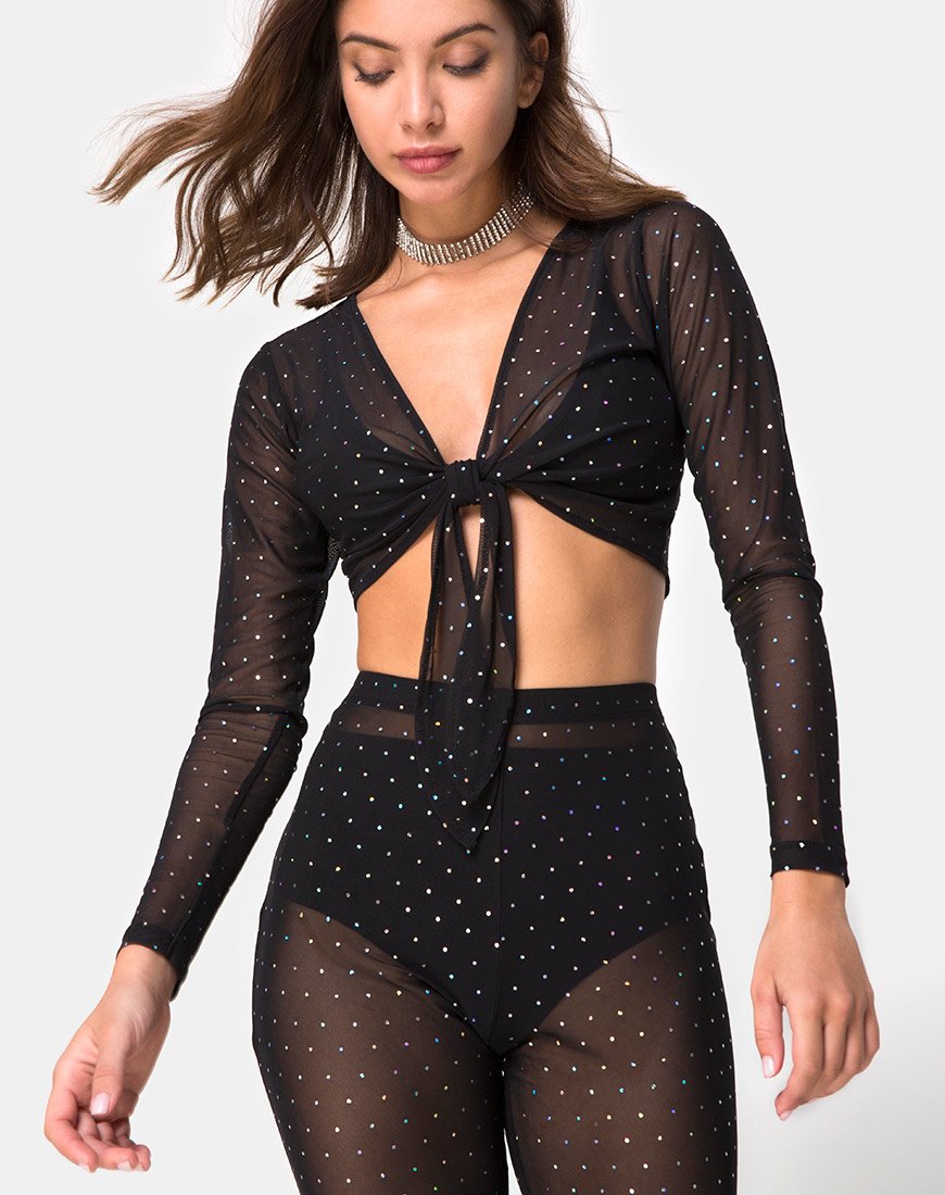 Bild von Yun Top in Netz Kristall Schwarz X Prinzessin Polly
