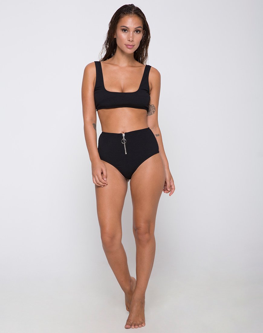 Bild von Fleata Bikiniunterteil Mini Rib Textured Onyx