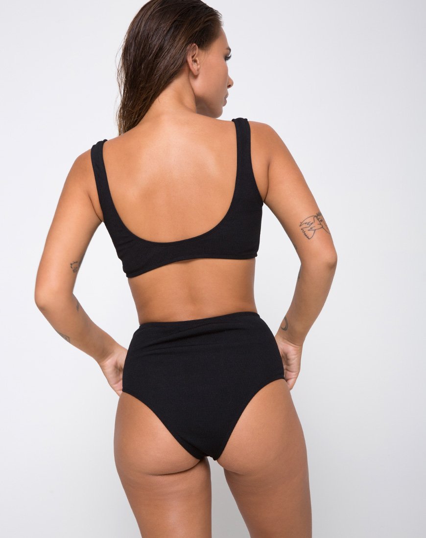 Bild von Fleata Bikiniunterteil Mini Rib Textured Onyx