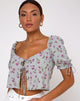 Bild von Fleur Top in Little Petal Dusky Blue
