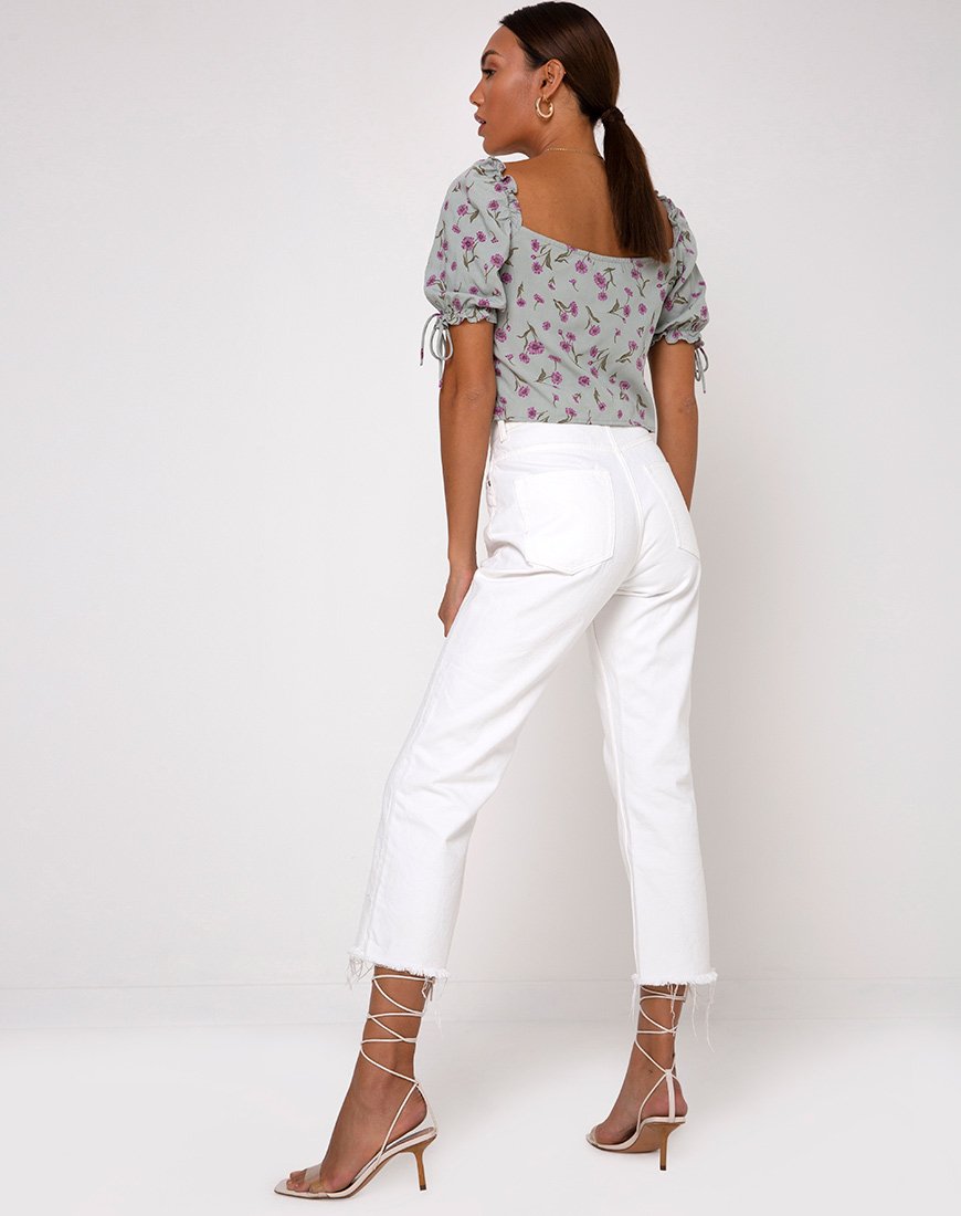 Bild von Fleur Top in Little Petal Dusky Blue