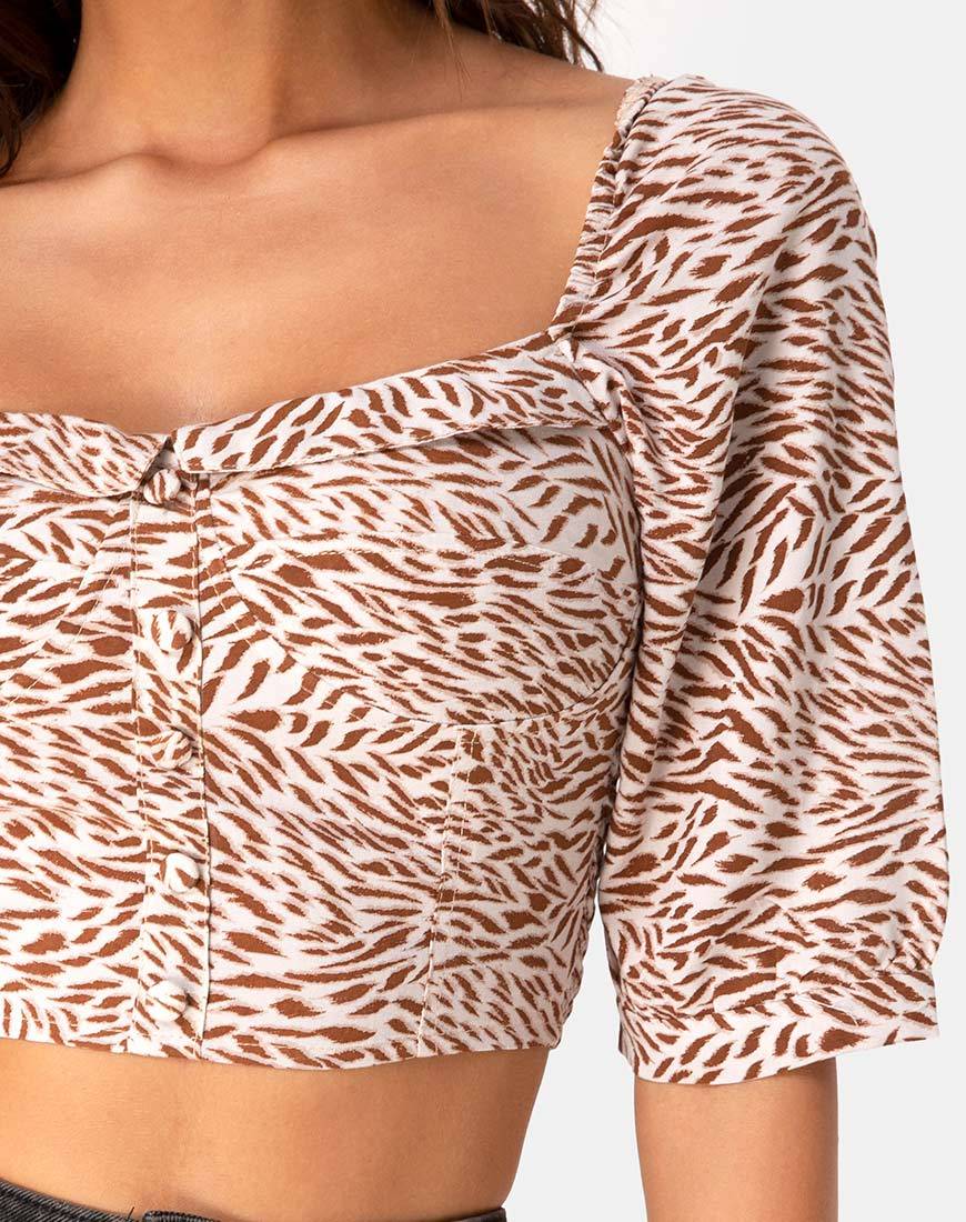 Bild von Flory Crop Top in Safari Taupe