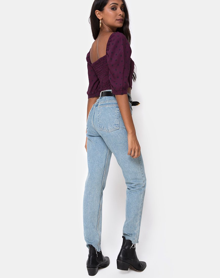 Image of Flory Top in Skater Polka Wein