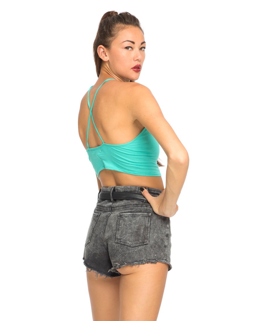 Bild von Motel Folly Strappy Crop in Aquamarin
