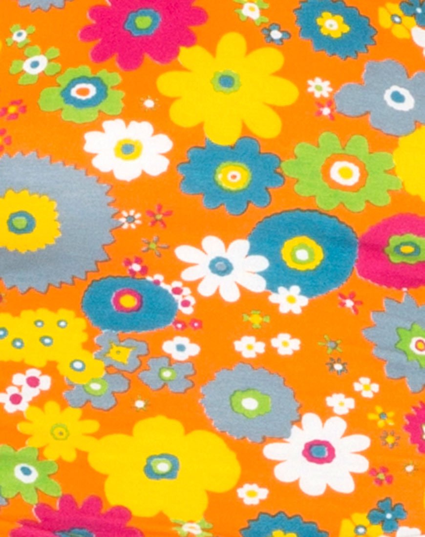 Bild von Eclat Crop Top in Playtime Floral Orange