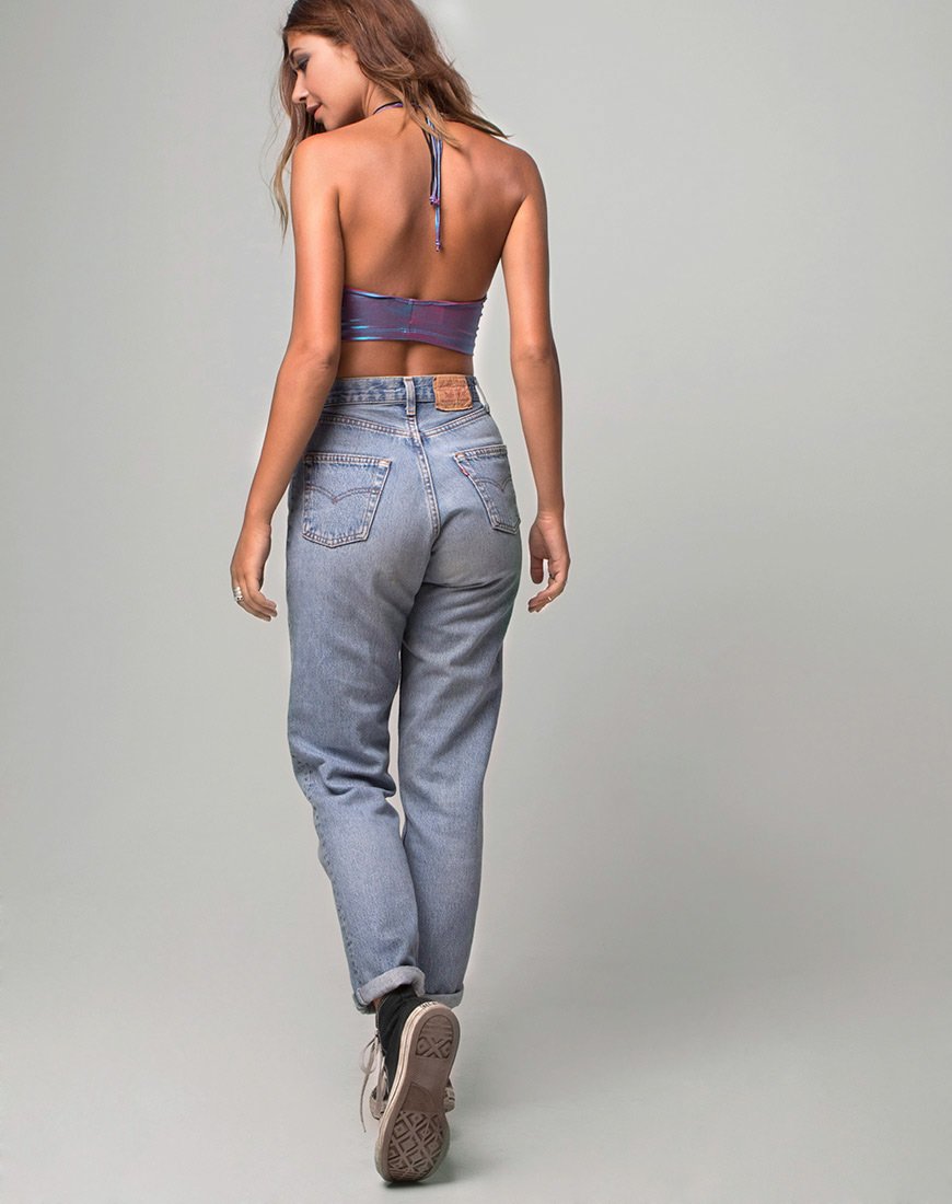 Bild von Fonda Crop Top in Metallic Opal Schimmer