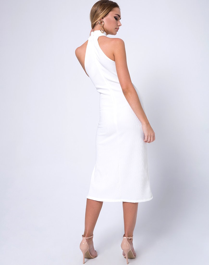 Bild von Freja Bodycon Kleid in Multi Rib Elfenbein