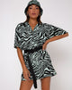 Image of Fresia Hemdkleid in Wavey Zebra Mint