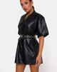 Image of Fresia Minikleid aus PU Schwarz