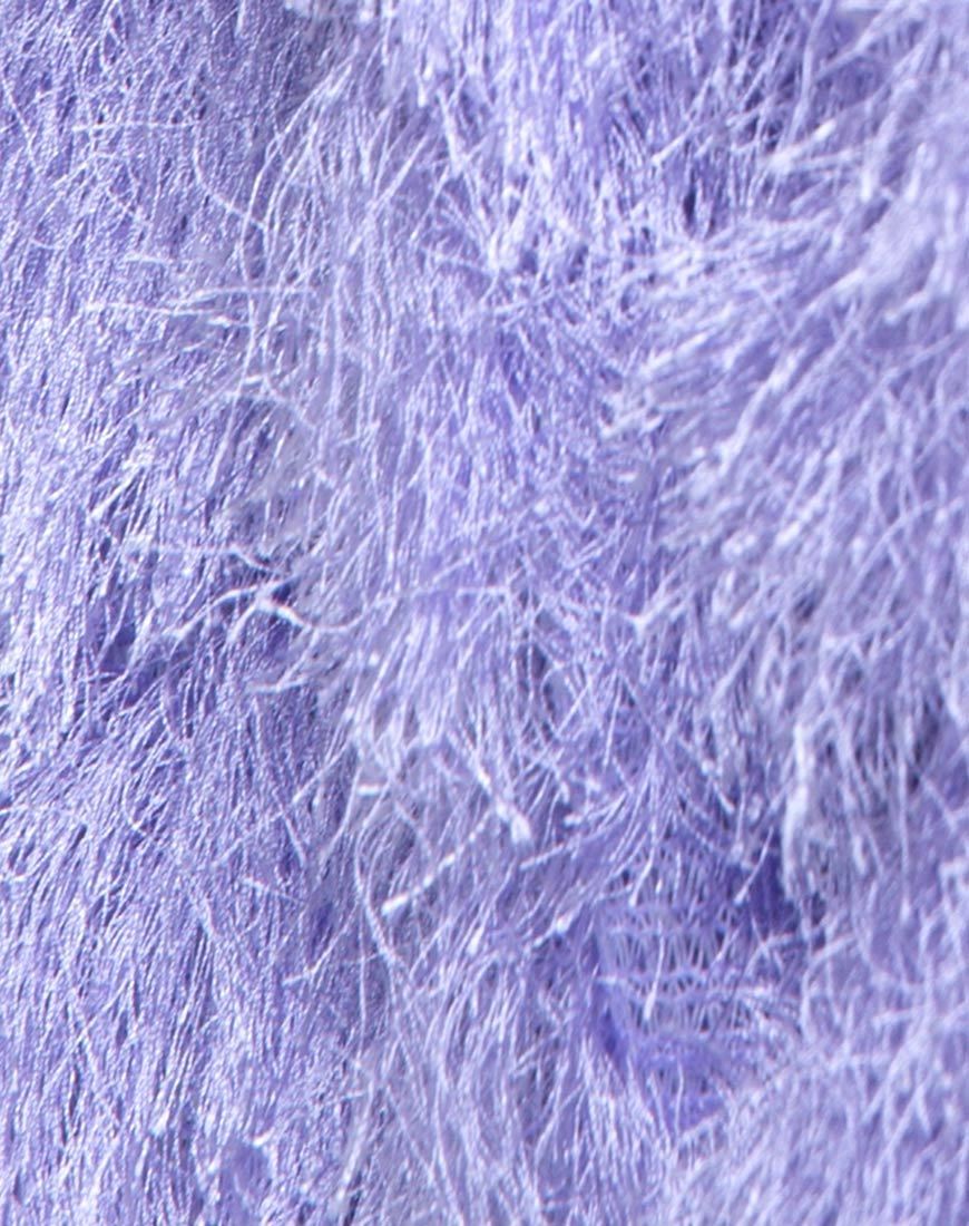 Bild von Pelz Ball Jacke in Kunstpelz Flieder