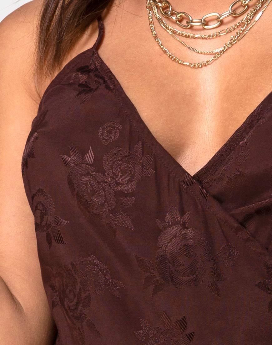 Bild von Furiosa Wickelkleid in Satin Rose Cocoa