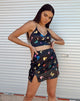 Image of Zida Rock aus Satin Stretch Schwarz Schmetterling