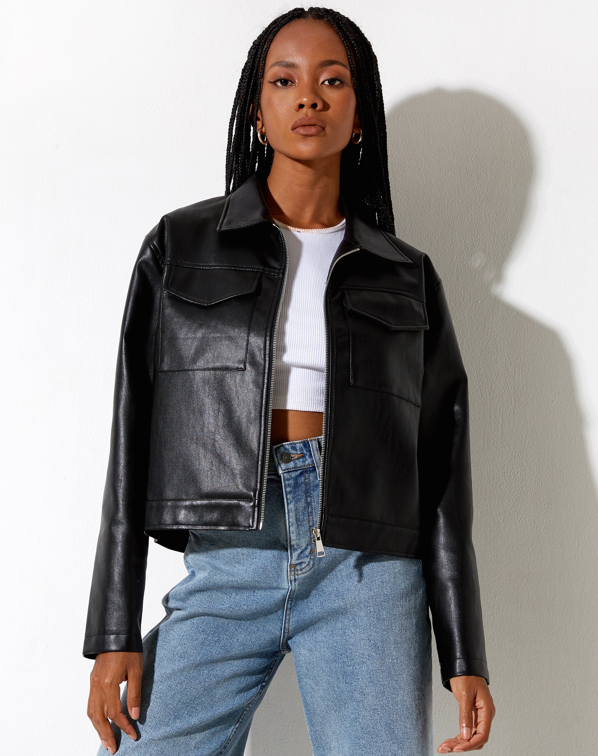 Bild von Gadar Jacke in PU Schwarz