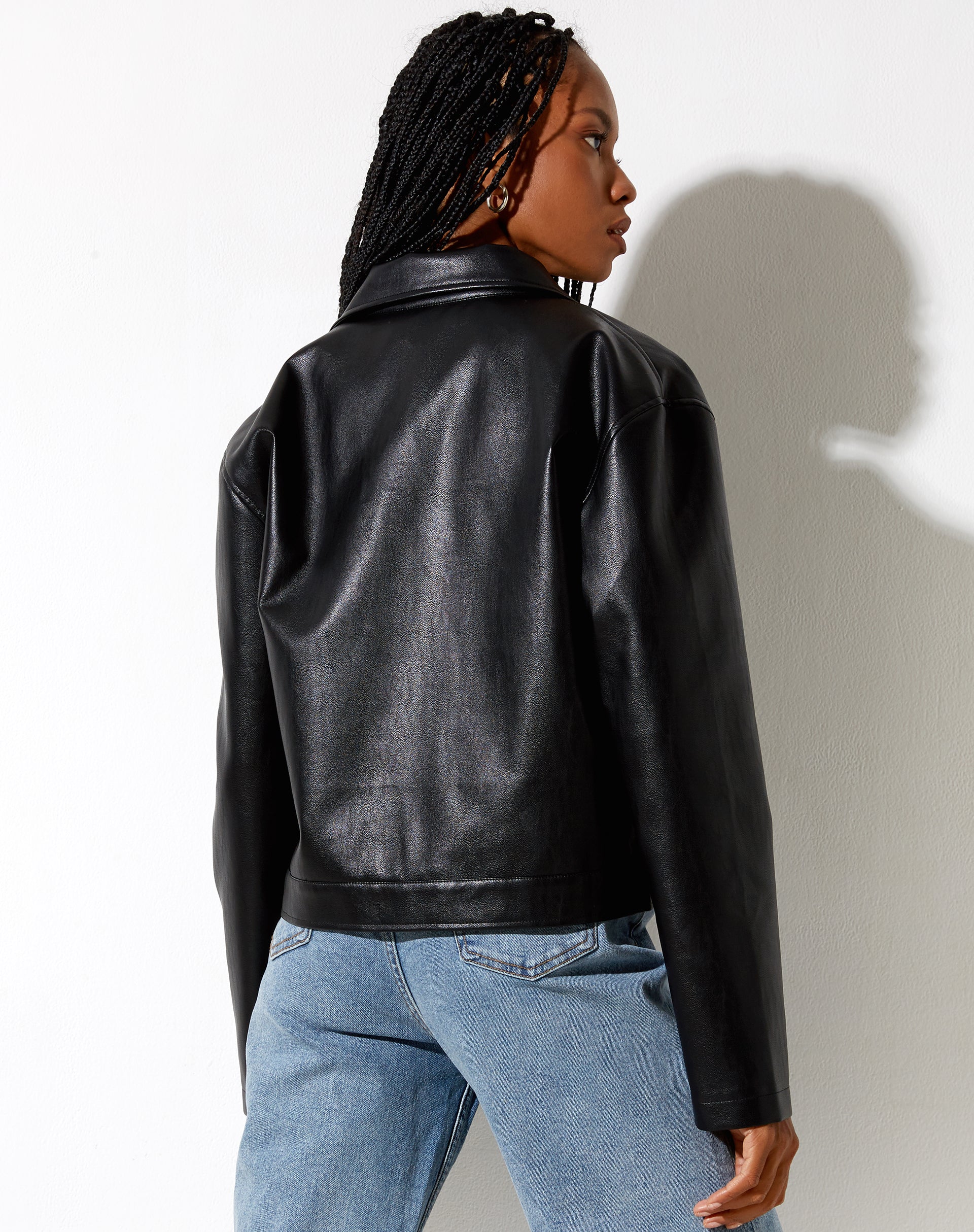Bild von Gadar Jacke in PU Schwarz