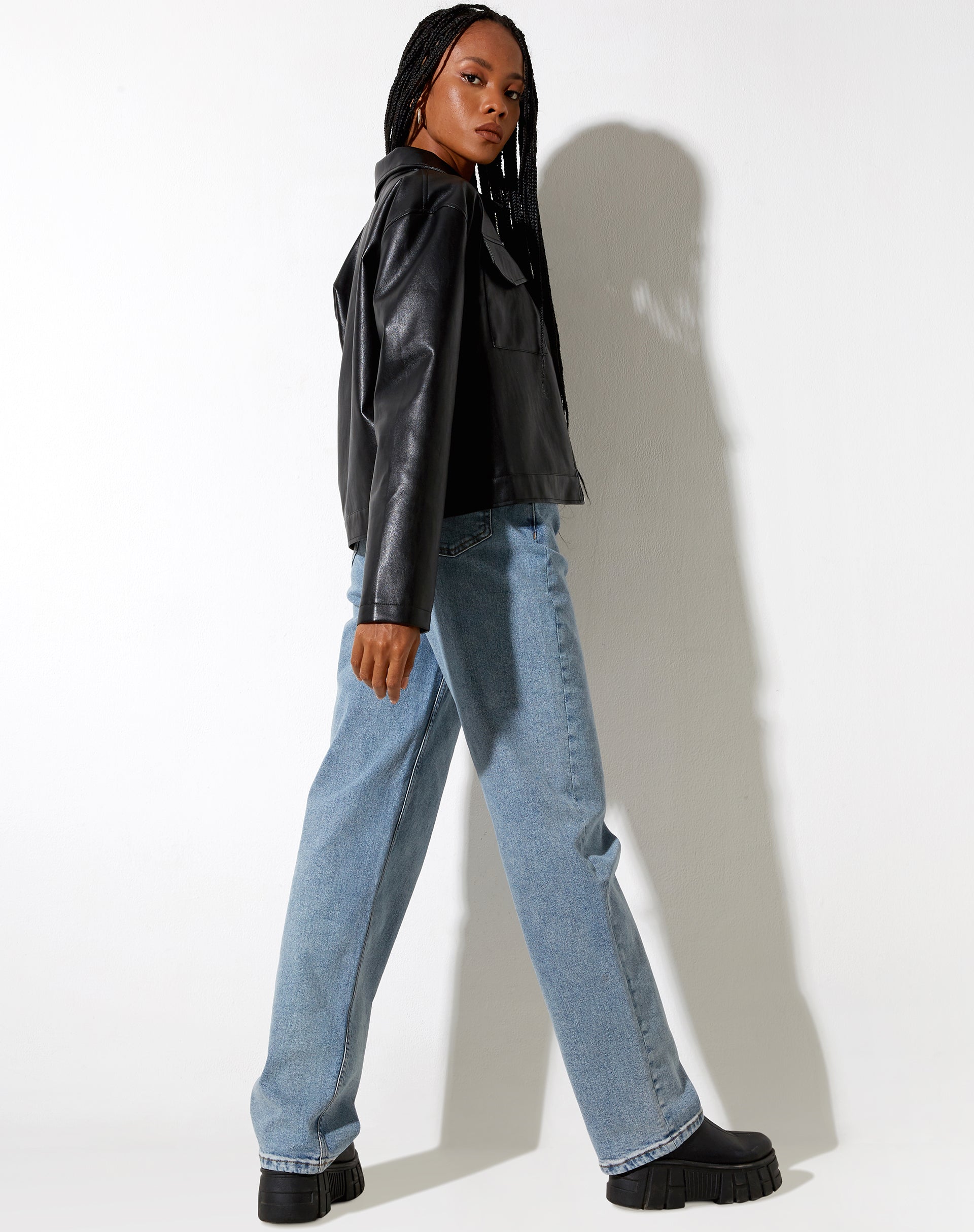 Bild von Gadar Jacke in PU Schwarz