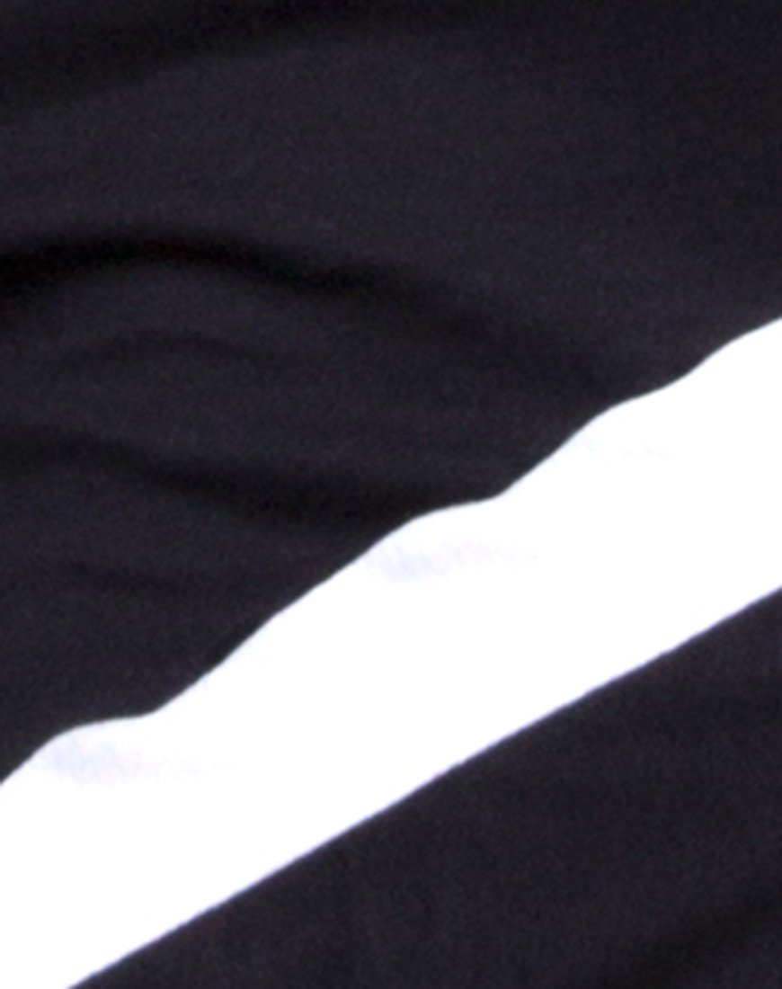 Bild von Gadice Off The Shoulder Mieder in Schwarz mit weißen Streifen