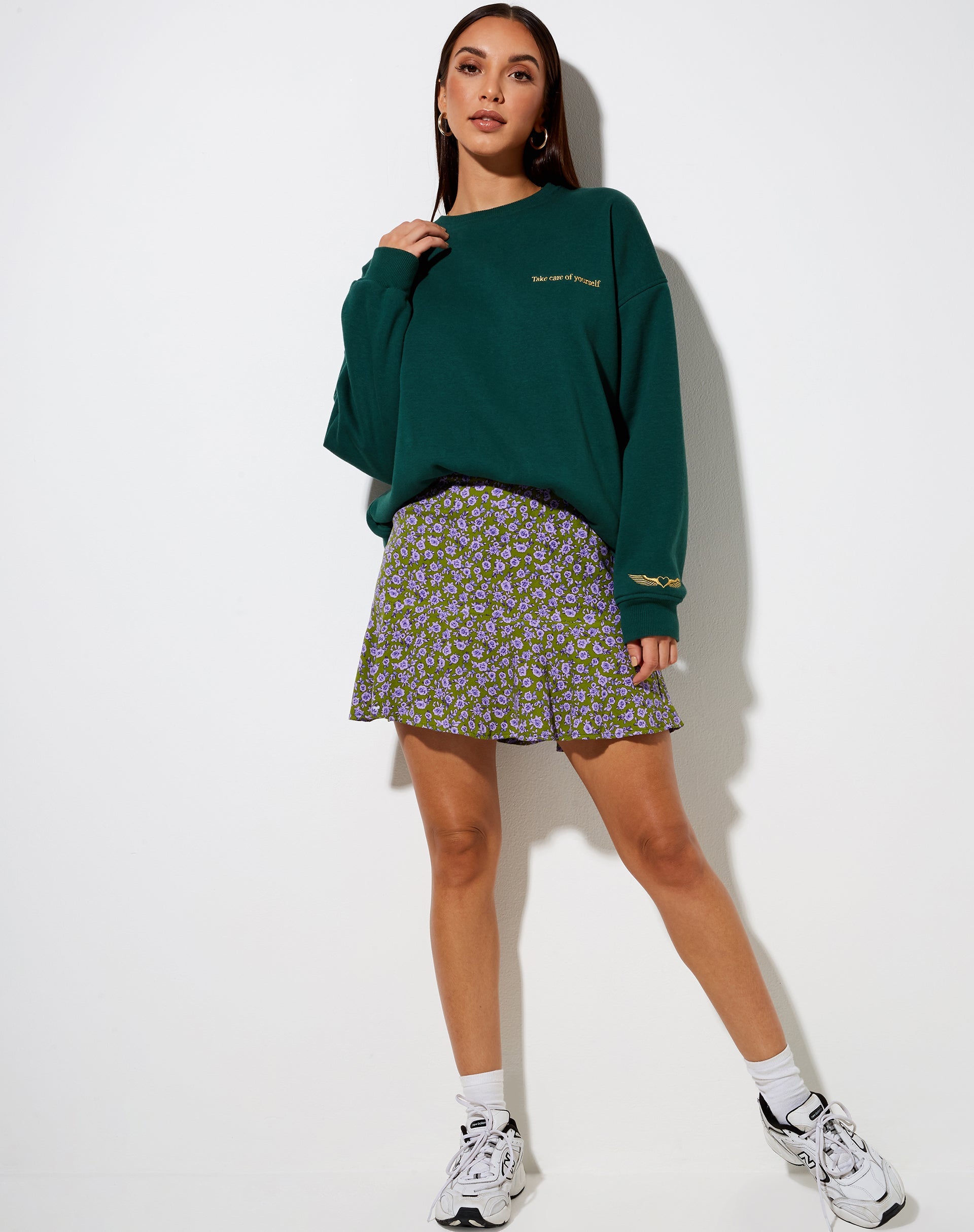 Image of Gaelle Minirock in Herbstblüte Khaki