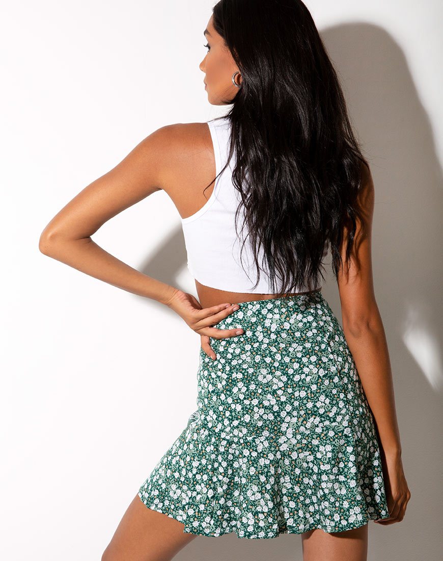 Gaelle Rock in Floral Field Green