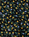 Fließende Blume Schwarz