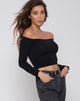 Bild von Gaga Off The Shoulder Crop in Schwarz