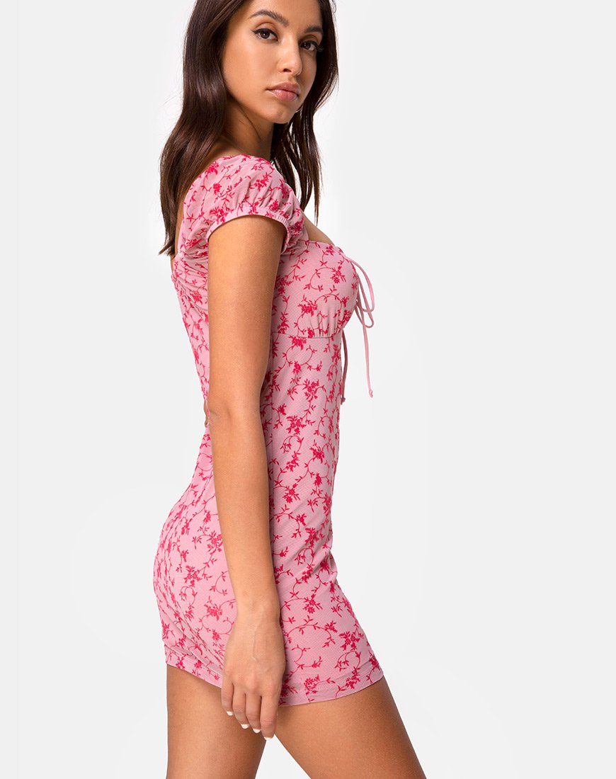 Bild von Gaina Dress in Love Bloom Pink Flock