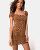Image of Gala Kleid in Tierflock Tan Braun