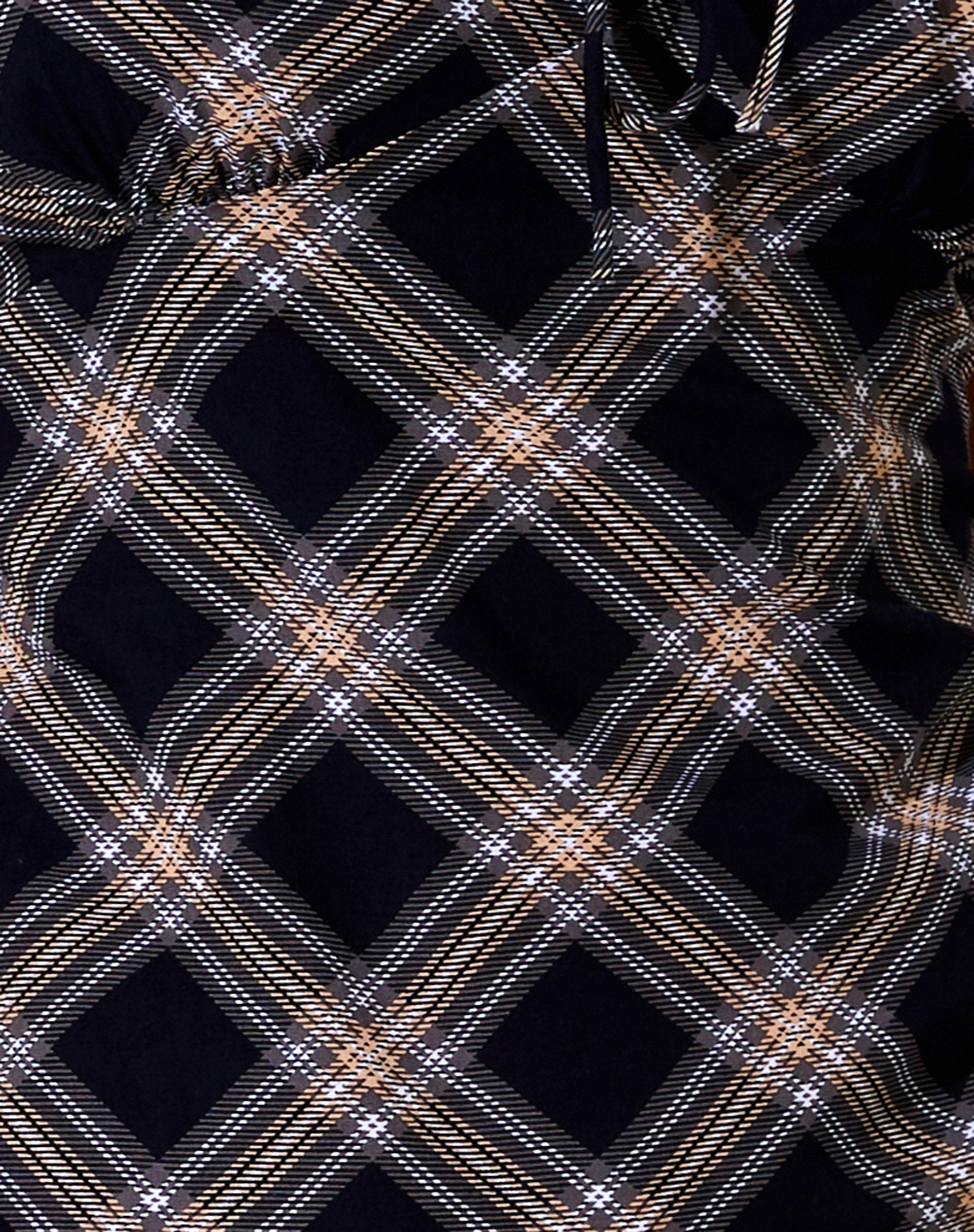 Image of Galaca Minikleid in 20er Jahre Karo Schwarz und Grau