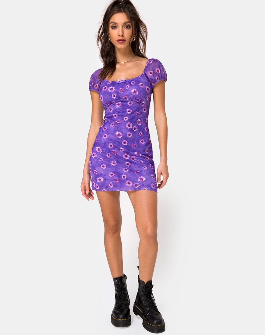 Image of Galot Minikleid in Daisy Daze Lila