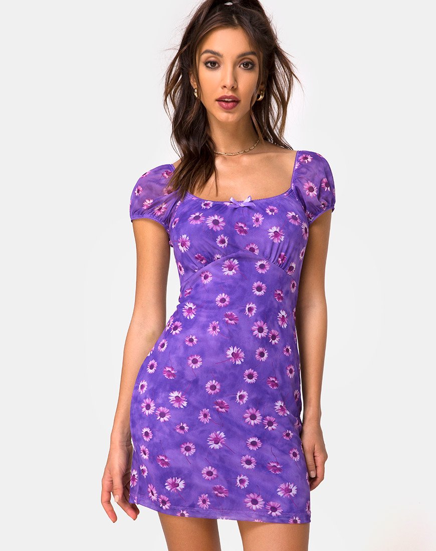 Image of Galot Minikleid in Daisy Daze Lila