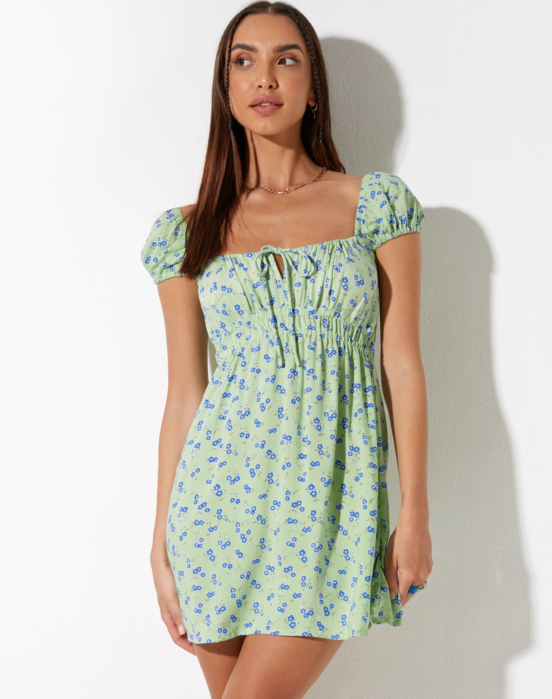 Abbildung von Galova Mini Dress in Lime Floral