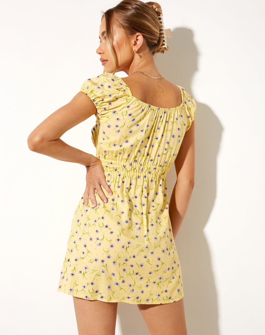 Galova Minikleid in Wild Flower Lemon Drop