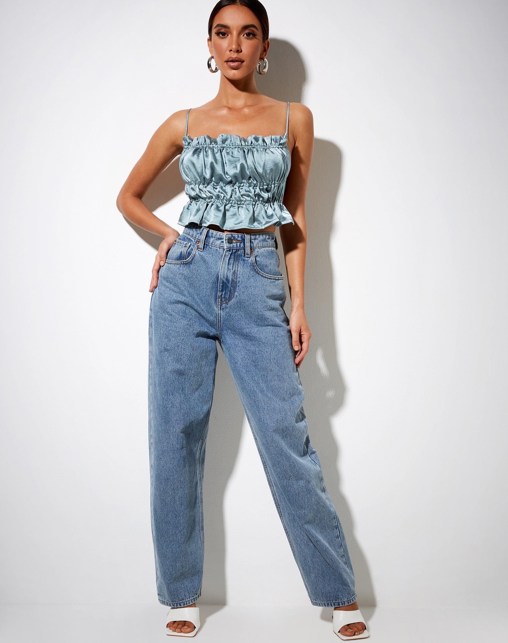 Bild von Gamera Cami Top in Satin Silber