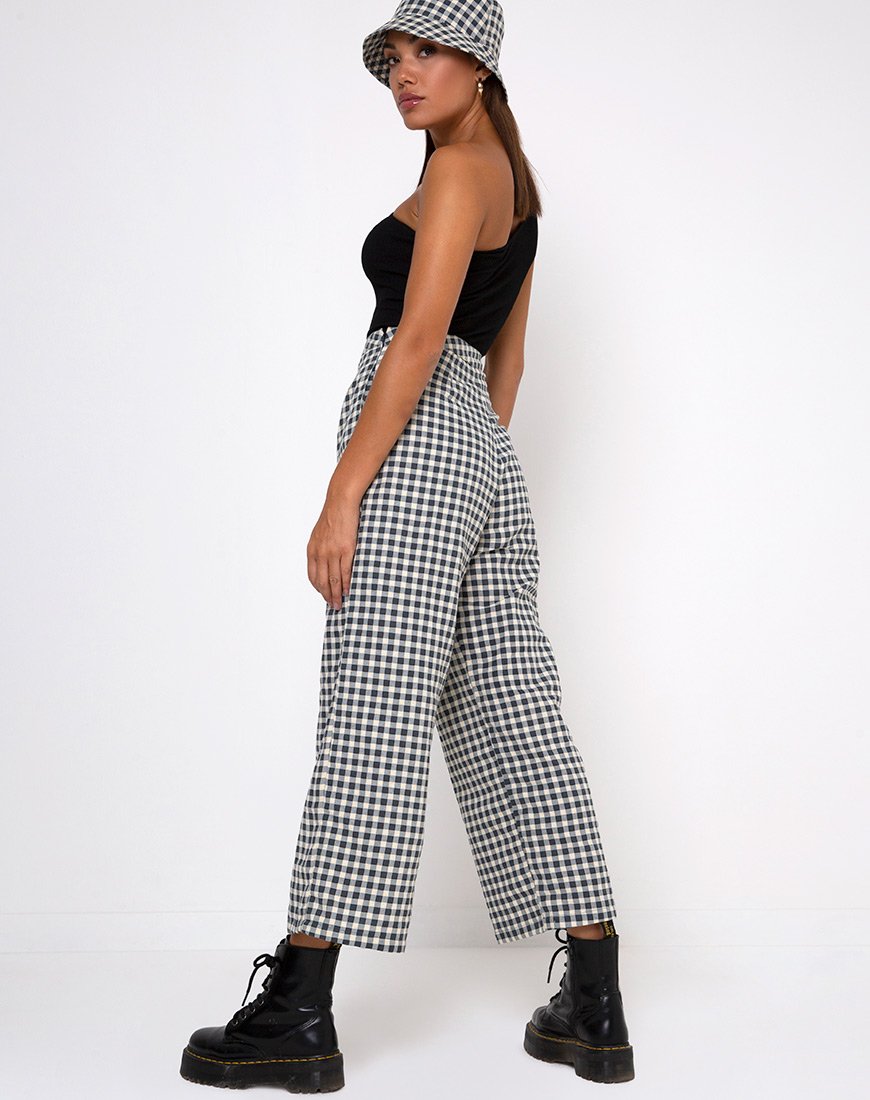 Bild von Gamila Culotte Hose in Gingham Creme
